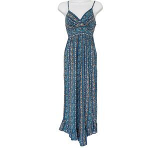 Jessica Simpson Wide Leg Jumpsuit Womens XS Paisley Sleeveless Bohemian